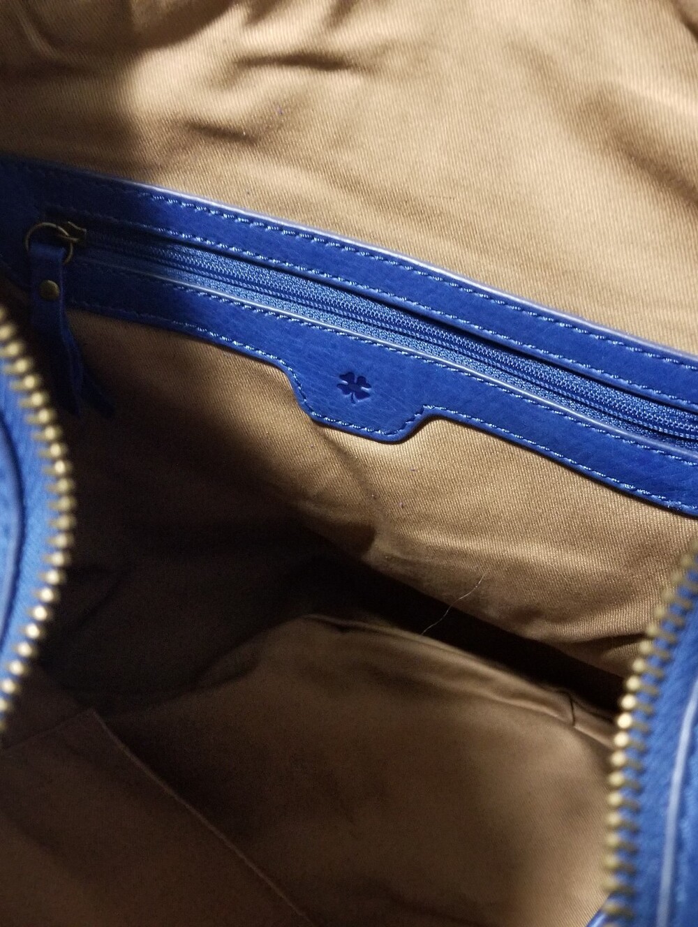 Lucky Brand Blue Fringe Leather Hobo Purse - Picture 7 of 10